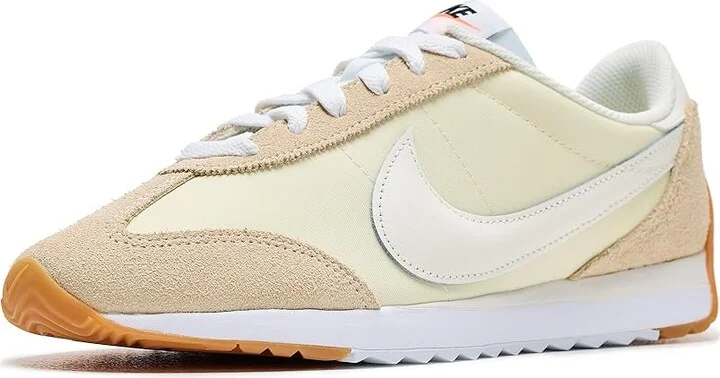 Nike Pacific Women's Shoes Muslin/Sail/White/Safety Orange : 7 B - Medium, Leather/Suede