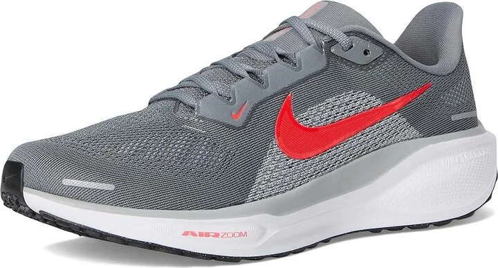 Nike Pegasus 41 Men's Shoes Cool Grey/Bright Crimson/Wolf Grey : 15 EE - Wide, Textile - Image 5