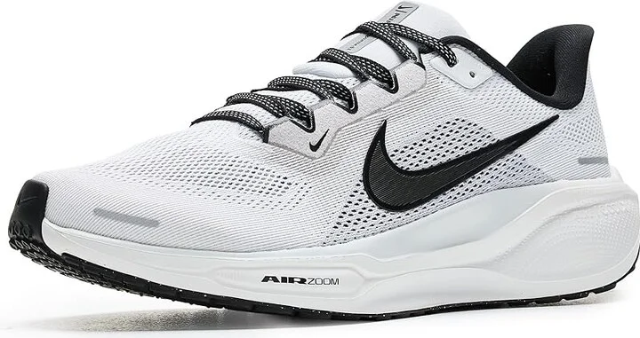 Nike Pegasus 41 Men's Shoes White/Black/Pure Platinum/Summit White : 7.5 D - Medium, Textile