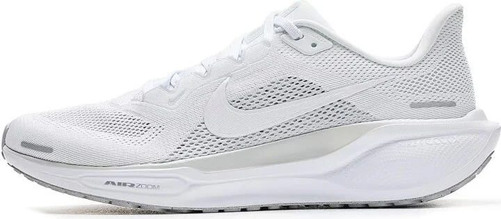 Nike Pegasus 41 Men's Shoes White/White/Pure Platinum : 8 D - Medium, Textile - Image 6