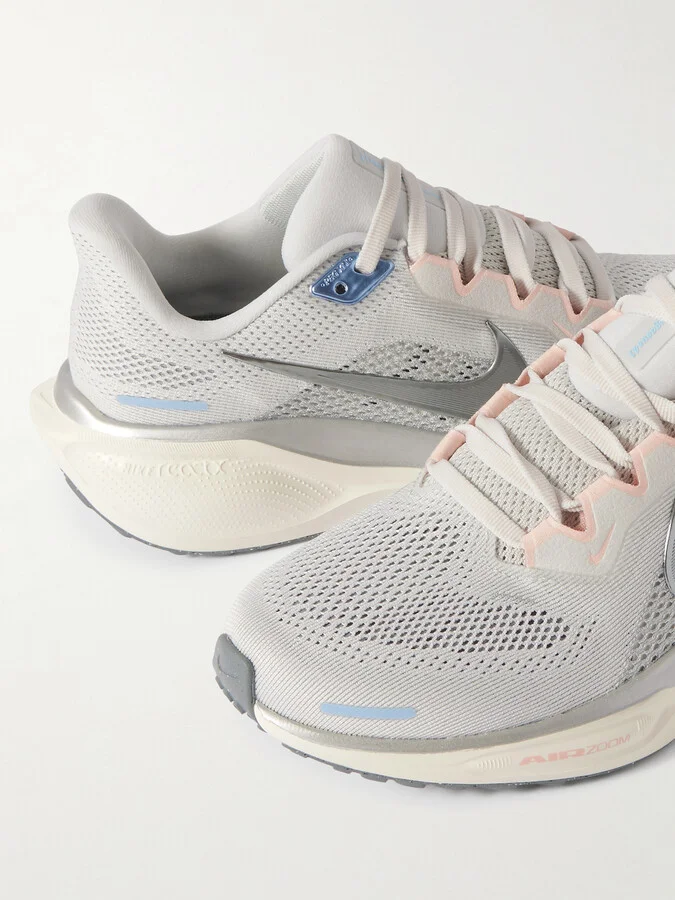 Nike - Pegasus 41 Rubber-trimmed Mesh Sneakers - Gray - Image 4
