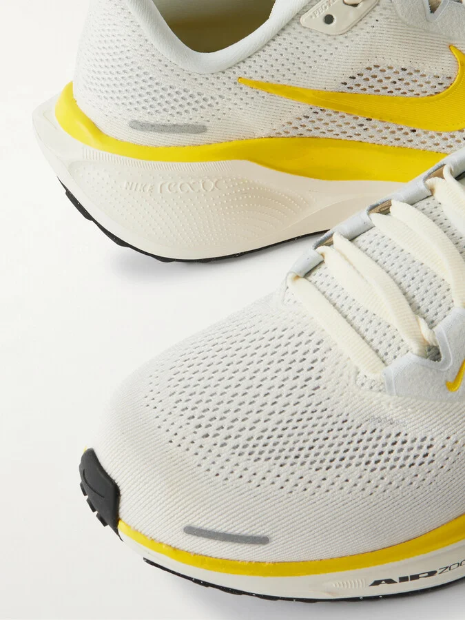 Nike - Pegasus 41 Rubber-trimmed Mesh Sneakers - Yellow - Image 4