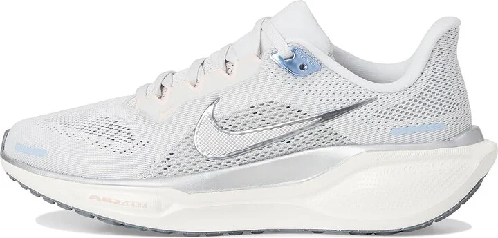 Nike Pegasus 41 Women's Shoes Photon Dust/Metallic Pewter/Sail/Echo Pink : 8.5 B - Medium, Synthetic - Image 6