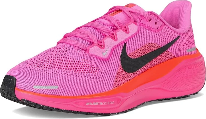 Nike Pegasus 41 Women's Shoes Playful Pink/Off Noir/Hyper Pink/Bright Crimson/Metallic Silver : 11 B - Medium, Synthetic - Image 5