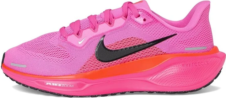 Nike Pegasus 41 Women's Shoes Playful Pink/Off Noir/Hyper Pink/Bright Crimson/Metallic Silver : 11 B - Medium, Synthetic - Image 6
