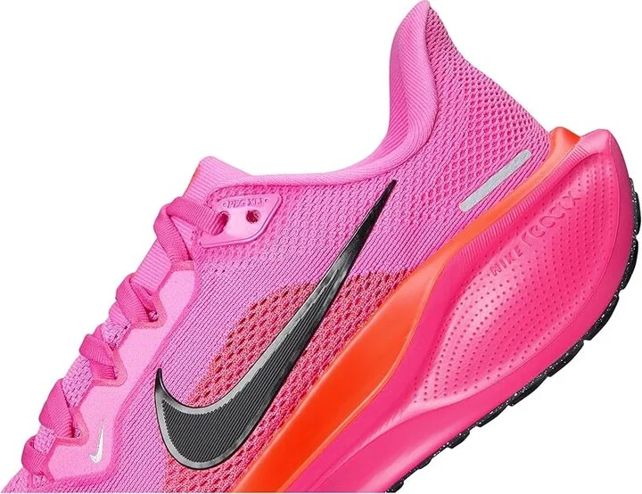 Nike Pegasus 41 Women's Shoes Playful Pink/Off Noir/Hyper Pink/Bright Crimson/Metallic Silver : 11 B - Medium, Synthetic - Image 7