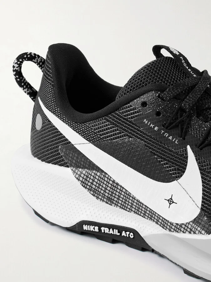 Nike - Pegasus Trail 5 Rubber-trimmed Mesh Sneakers - Black - Image 4