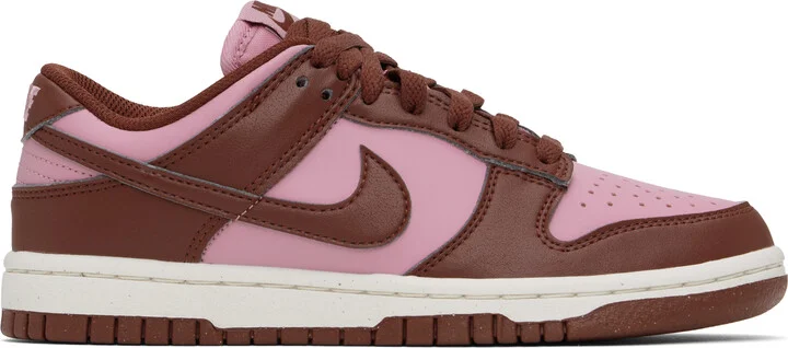 Nike Pink & Brown Dunk Low Next Nature Sneakers
