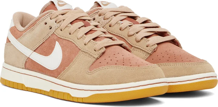 Nike Pink & Brown Dunk Low Retro SE Sneakers - Image 4
