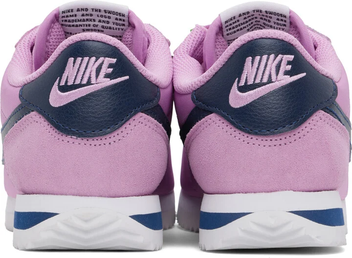 Nike Pink & Navy Cortez Textile Sneakers - Image 2