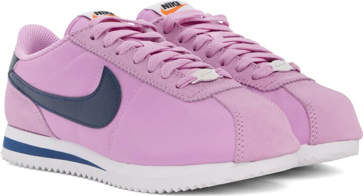Nike Pink & Navy Cortez Textile Sneakers - Image 4