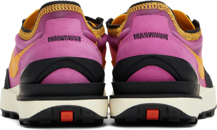 Nike Pink & Orange Waffle One Sneakers - Image 2