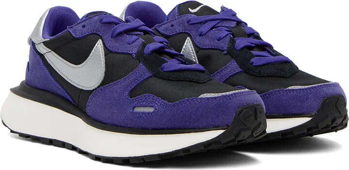 Nike Purple & Black Phoenix Waffle Sneakers - Image 4