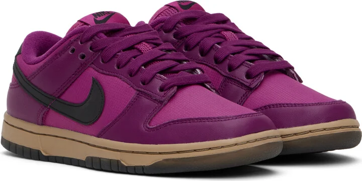 Nike Purple & Pink Dunk Low Sneakers - Image 4