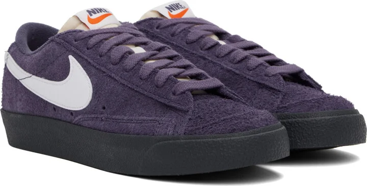 Nike Purple & White Blazer Low '77 Vintage Sneakers - Image 4