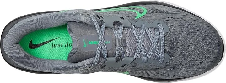 Nike Quest 6 Men's Shoes Smoke Grey/Green Shock/Black/White : 12.5 D - Medium, Textile - Image 2