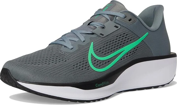 Nike Quest 6 Men's Shoes Smoke Grey/Green Shock/Black/White : 12.5 D - Medium, Textile - Image 5