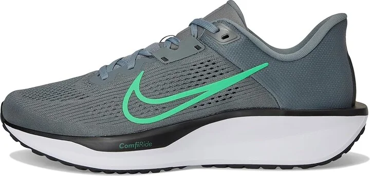 Nike Quest 6 Men's Shoes Smoke Grey/Green Shock/Black/White : 12.5 D - Medium, Textile - Image 6