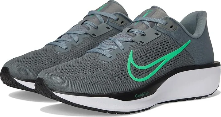 Nike Quest 6 Men's Shoes Smoke Grey/Green Shock/Black/White : 12.5 D - Medium, Textile