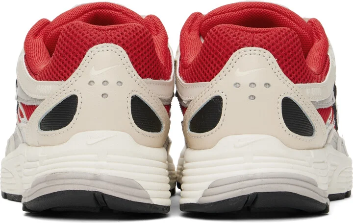 Nike Red & Off-White P-6000 Sneakers - Image 2