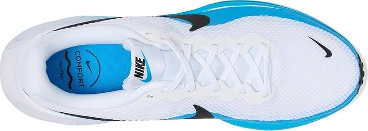 Nike Revolution 8 Men's Shoes White/Black/Blue Hero : 13 D - Medium, Textile - Image 2