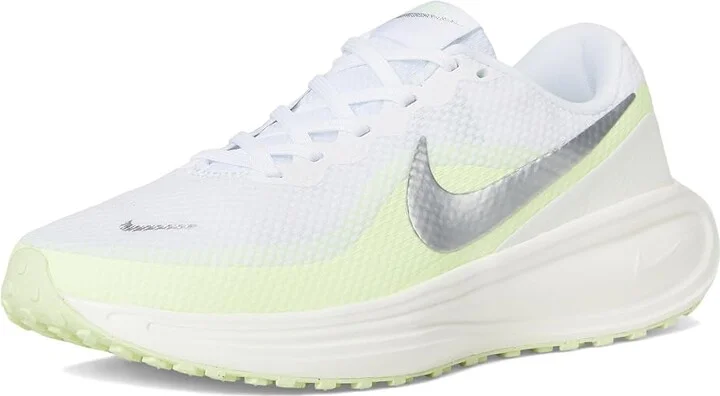 Nike Revolution 8 Women's Shoes White/Metallic Silver/Barely Volt/Volt/Sail/Black : 10.5 B - Medium, Synthetic - Image 5
