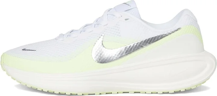 Nike Revolution 8 Women's Shoes White/Metallic Silver/Barely Volt/Volt/Sail/Black : 10.5 B - Medium, Synthetic - Image 6