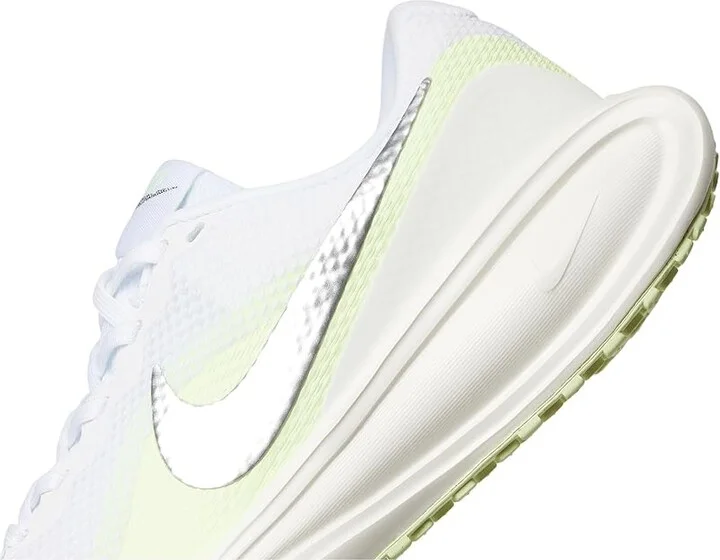 Nike Revolution 8 Women's Shoes White/Metallic Silver/Barely Volt/Volt/Sail/Black : 10.5 B - Medium, Synthetic - Image 7