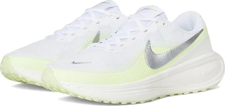Nike Revolution 8 Women's Shoes White/Metallic Silver/Barely Volt/Volt/Sail/Black : 10.5 B - Medium, Synthetic