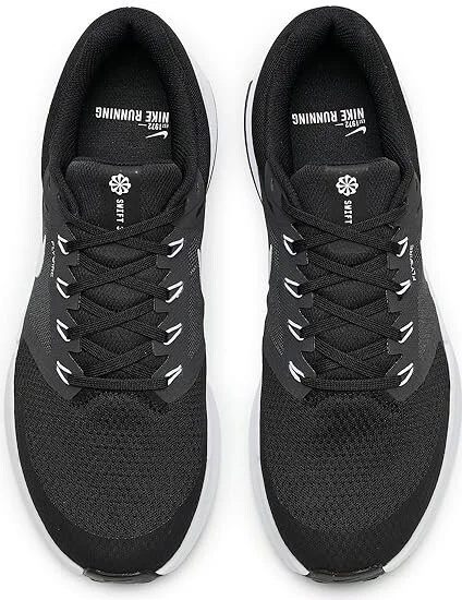 Nike Run Swift 3 Men's Shoes Black/White/Dark Smoke Grey : 8 W, Synthetic - Image 2