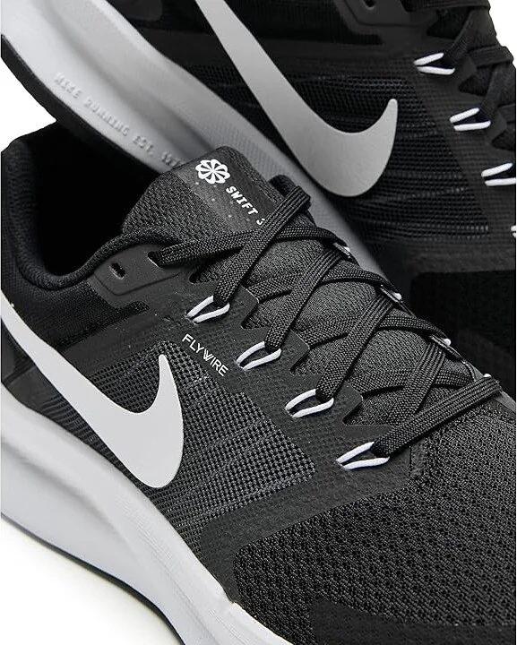 Nike Run Swift 3 Men's Shoes Black/White/Dark Smoke Grey : 8 W, Synthetic - Image 7