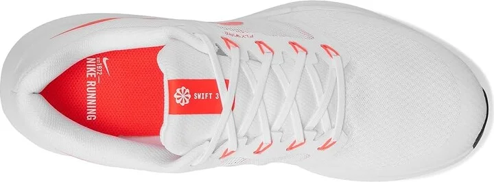 Nike Run Swift 3 Men's Shoes White/Bright Crimson/Black : 11 M, Synthetic - Image 2