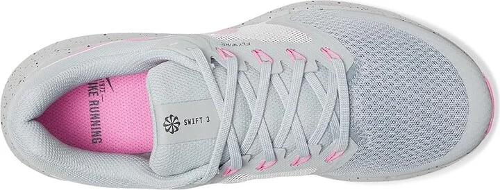 Nike Run Swift 3 Women's Shoes Vast Grey/Playful Pink/Light Smoke Grey : 8.5 B - Medium, Textile - Image 2