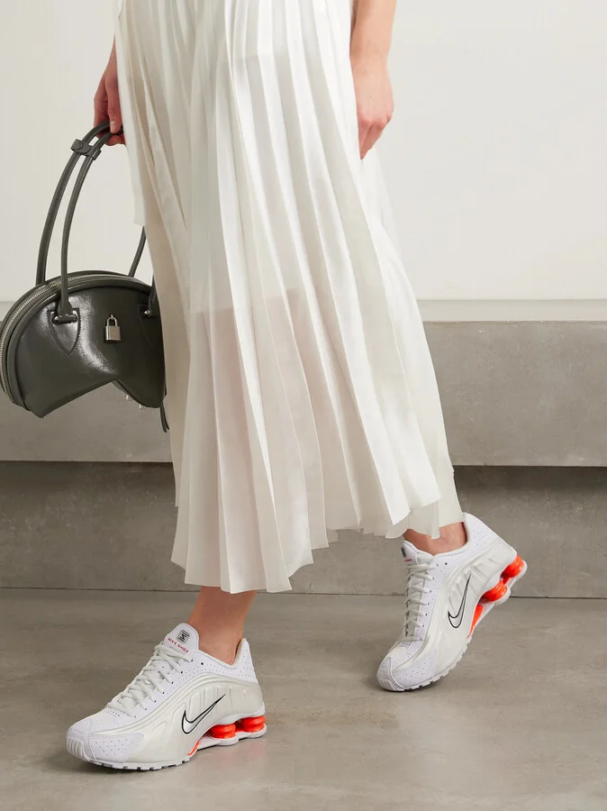 Nike - Shox R4 Rubber-trimmed Shell Sneakers - White - Image 2