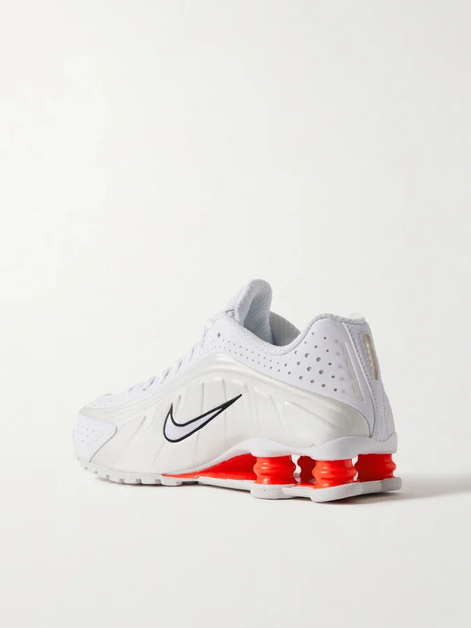 Nike - Shox R4 Rubber-trimmed Shell Sneakers - White - Image 3