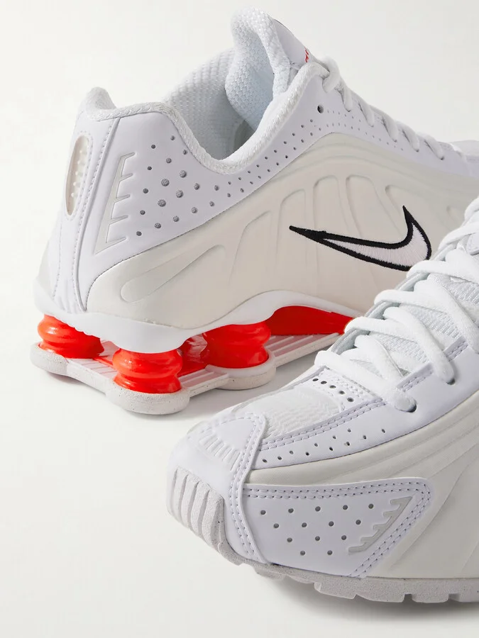 Nike - Shox R4 Rubber-trimmed Shell Sneakers - White - Image 4