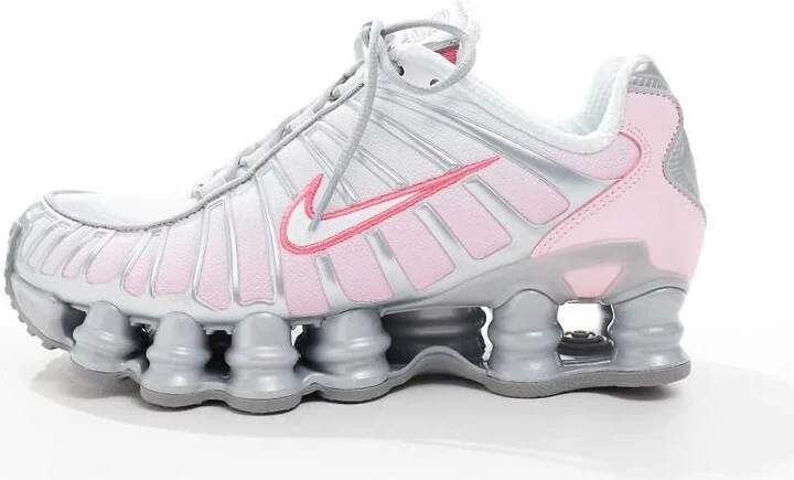 Nike Shox TL sneakers in silver and pink - Image 4