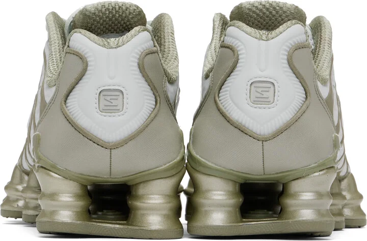 Nike Silver & Khaki Shox TL Sneakers - Image 2
