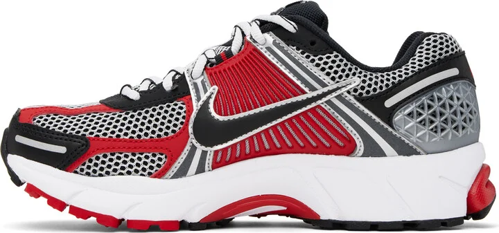 Nike Silver & Red Zoom Vomero 5 Sneakers - Image 3