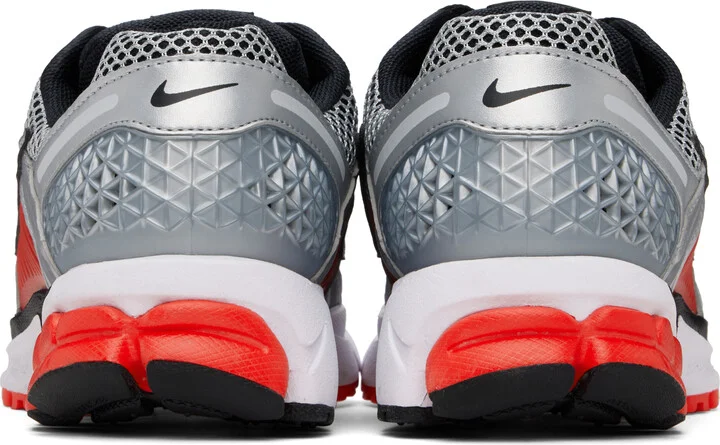 Nike Silver & Red Zoom Vomero 5 Sneakers - Image 2