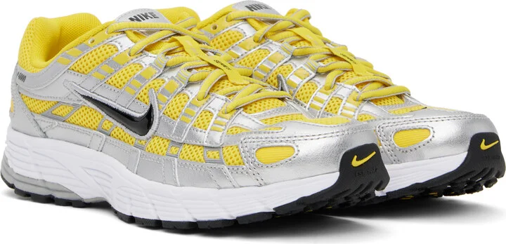 Nike Silver & Yellow P-6000 Sneakers - Image 4