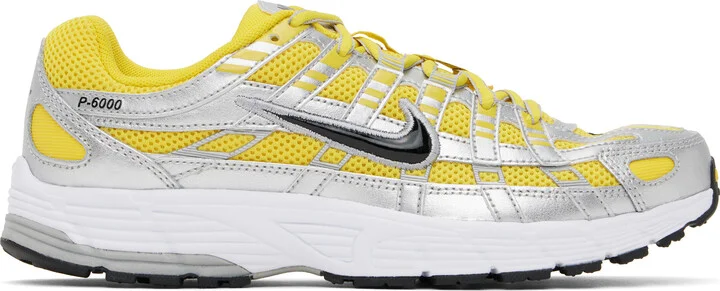 Nike Silver & Yellow P-6000 Sneakers