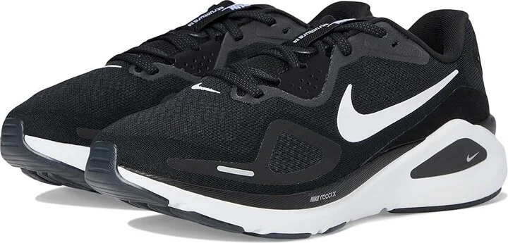 Nike Structure 26 Women's Shoes Black/White/Wolf Grey/Metallic Silver : 5 EE - Extra Wide, Synthetic
