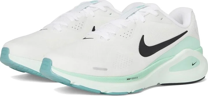 Nike Structure 26 Women's Shoes White/Black/Barely Green/Mint Foam/Cannon : 8 EE - Extra Wide, Synthetic