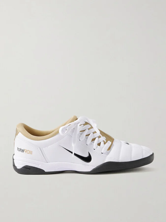 Nike - T90 Metallic Leather Sneakers - White