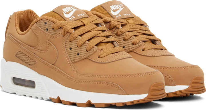 Nike Tan Air Max 90 Premium Sneakers - Image 4