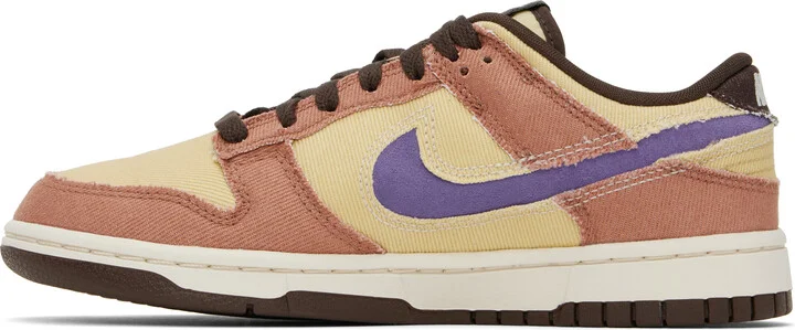 Nike Tan & Beige Dunk Low Retro SE Sneakers - Image 3