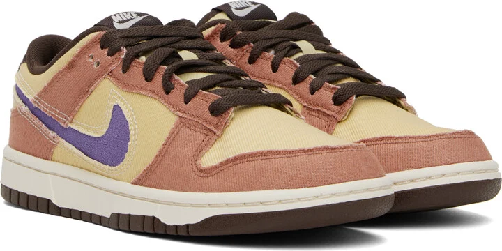 Nike Tan & Beige Dunk Low Retro SE Sneakers - Image 4