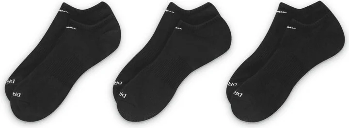 Nike Unisex Everyday Plus Cushion Training No-Show Socks (3 Pairs) in Black | SX6889-010 - Image 2