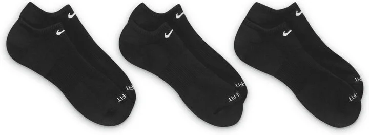 Nike Unisex Everyday Plus Cushion Training No-Show Socks (3 Pairs) in Black | SX6889-010 - Image 3